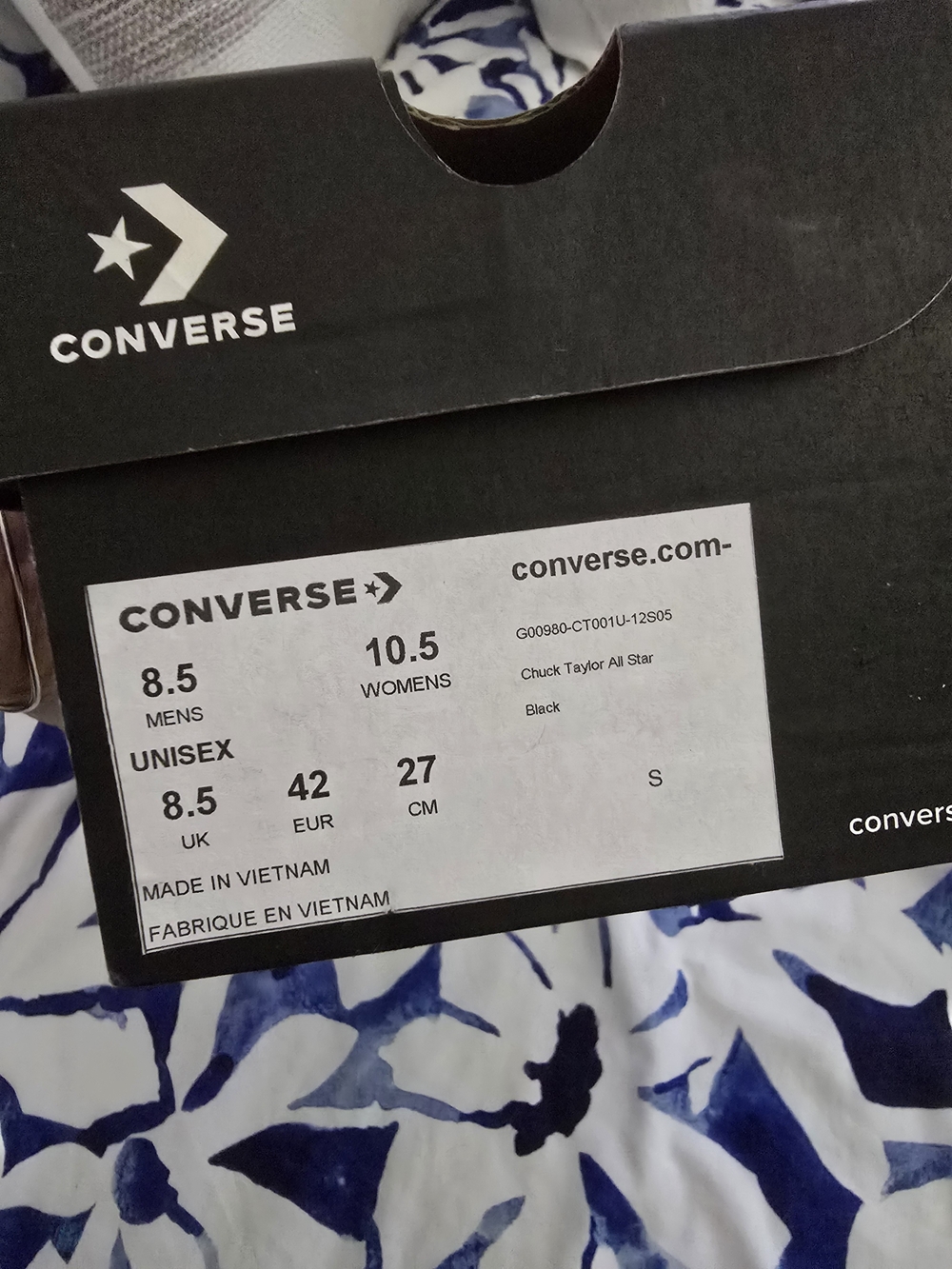 Converse SAMPLE Chuck Taylor All Star Low Top Sneakers in Black & White - Picture 3 of 5